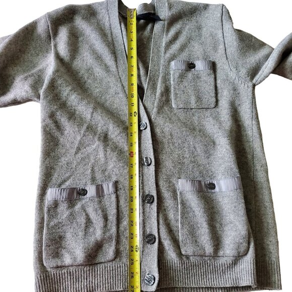 Liz Sport Lambs Wool Blend Grandpa Core Cardigan with Pockets - Picture 12 of 15